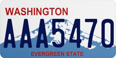 WA license plate AAA5470