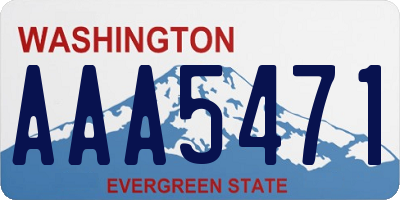 WA license plate AAA5471