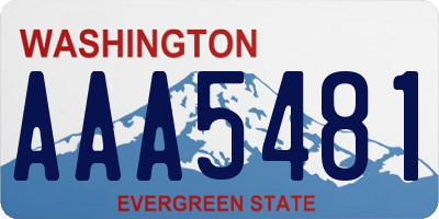 WA license plate AAA5481