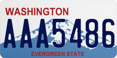 WA license plate AAA5486