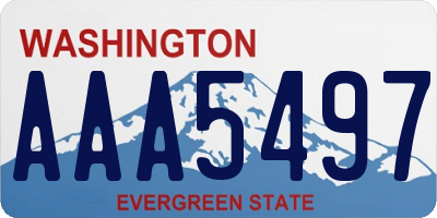 WA license plate AAA5497