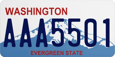 WA license plate AAA5501