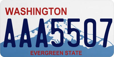 WA license plate AAA5507