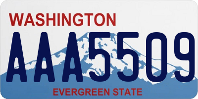 WA license plate AAA5509