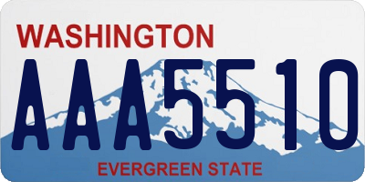 WA license plate AAA5510