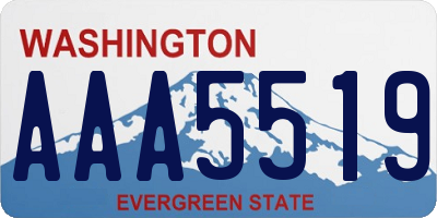 WA license plate AAA5519