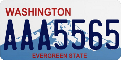 WA license plate AAA5565