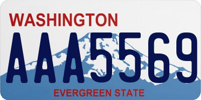 WA license plate AAA5569
