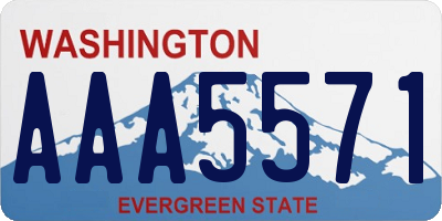 WA license plate AAA5571