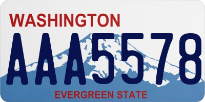 WA license plate AAA5578