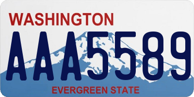 WA license plate AAA5589