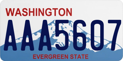 WA license plate AAA5607