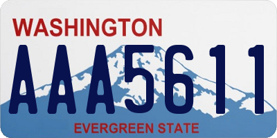 WA license plate AAA5611