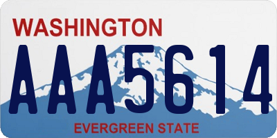 WA license plate AAA5614