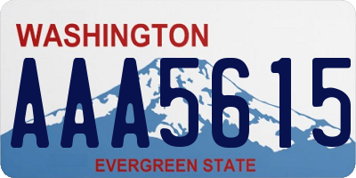 WA license plate AAA5615