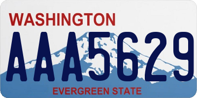 WA license plate AAA5629