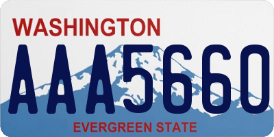 WA license plate AAA5660