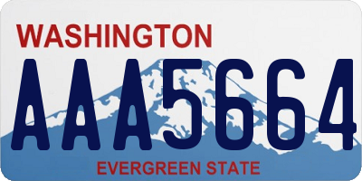 WA license plate AAA5664