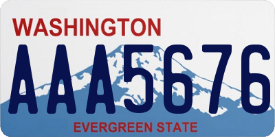 WA license plate AAA5676