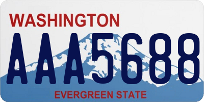 WA license plate AAA5688