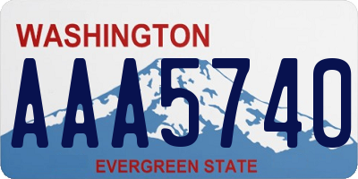 WA license plate AAA5740