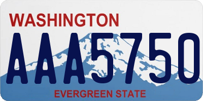 WA license plate AAA5750