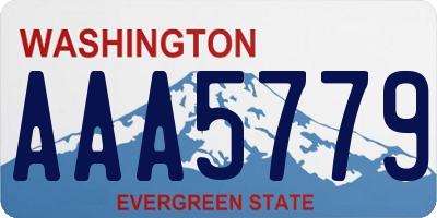 WA license plate AAA5779