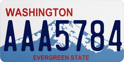WA license plate AAA5784