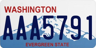 WA license plate AAA5791