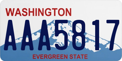 WA license plate AAA5817