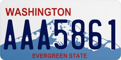 WA license plate AAA5861