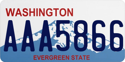 WA license plate AAA5866