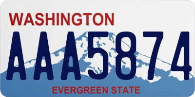 WA license plate AAA5874