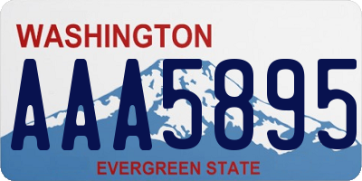WA license plate AAA5895