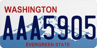 WA license plate AAA5905