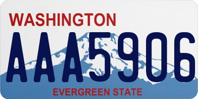 WA license plate AAA5906