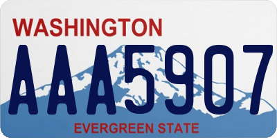 WA license plate AAA5907
