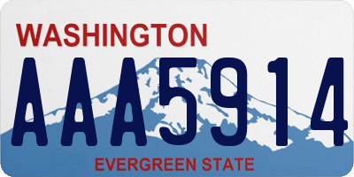 WA license plate AAA5914