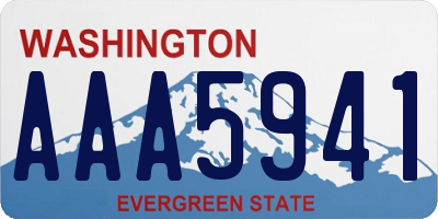 WA license plate AAA5941
