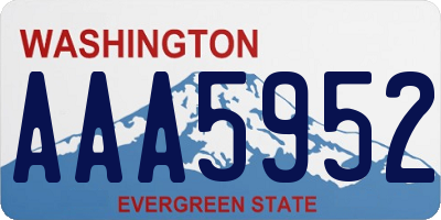 WA license plate AAA5952