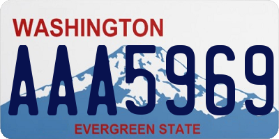 WA license plate AAA5969