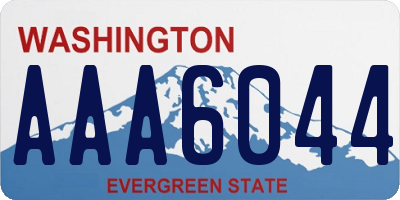 WA license plate AAA6044