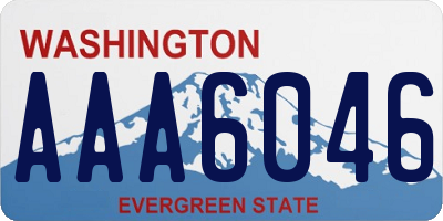 WA license plate AAA6046