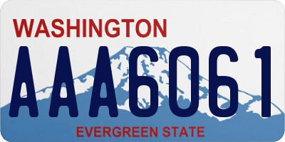 WA license plate AAA6061