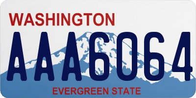 WA license plate AAA6064