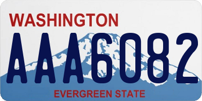 WA license plate AAA6082