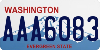 WA license plate AAA6083
