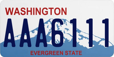 WA license plate AAA6111