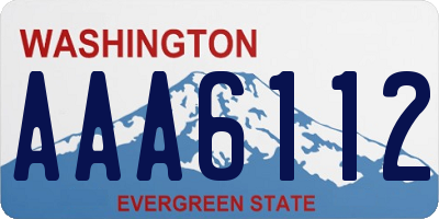 WA license plate AAA6112