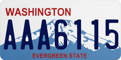 WA license plate AAA6115